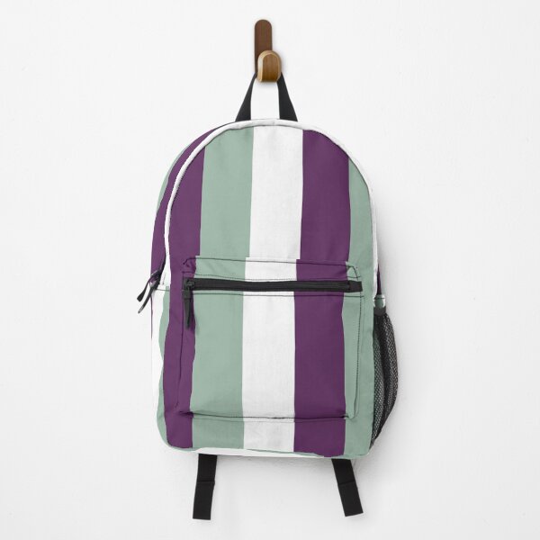 Item preview, 3 Large AUBERGINE (PURPLE), MUTED GREEN and WHITE Vertical STRIPES designed and sold by RachelMacht.