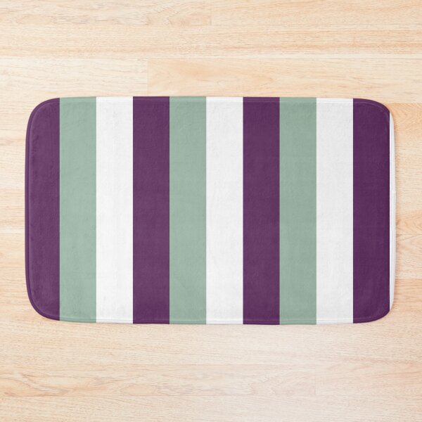 Item preview, 3 Large AUBERGINE (PURPLE), MUTED GREEN and WHITE Vertical STRIPES designed and sold by RachelMacht.