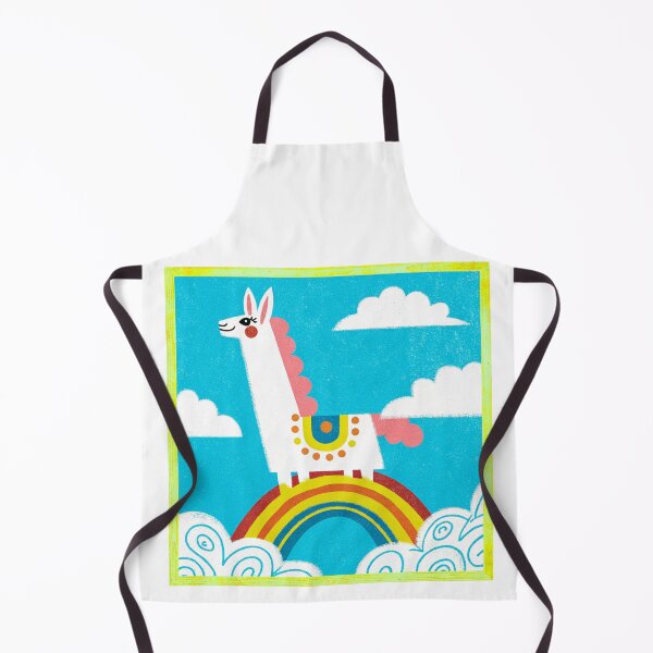 Item preview, Rainbow Llama Magic - Cute Whimsical Alpaca in the Clouds Illustration designed and sold by asliberry.