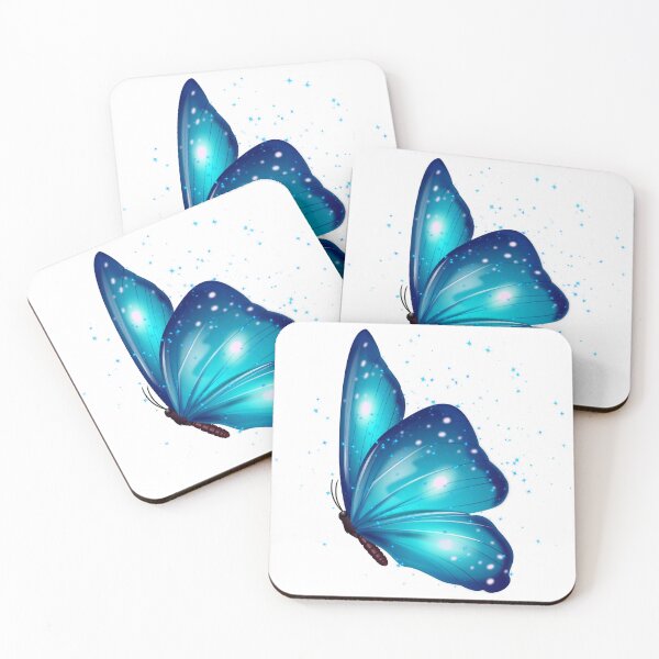 Item preview, Glowing Blue Butterfly Fantasy Art designed and sold by Cutethings3.