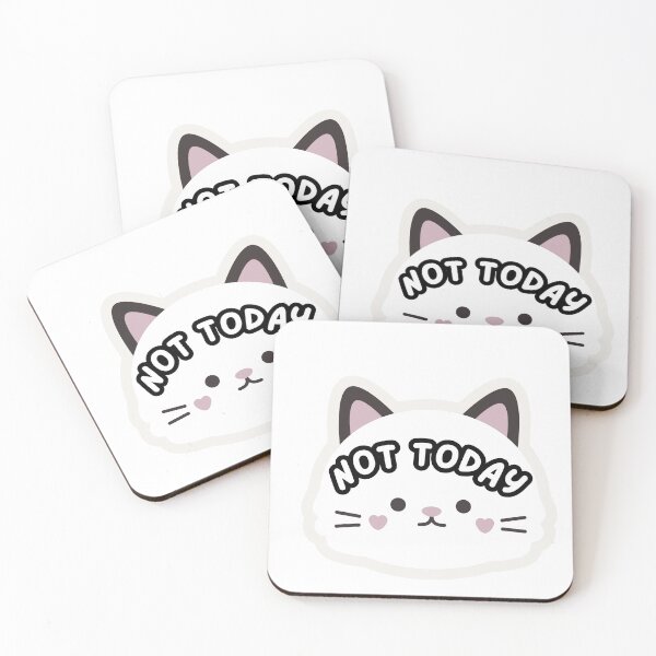 Item preview, Not Today Cute Lazy Cat Sticker designed and sold by Heaven dhillon.