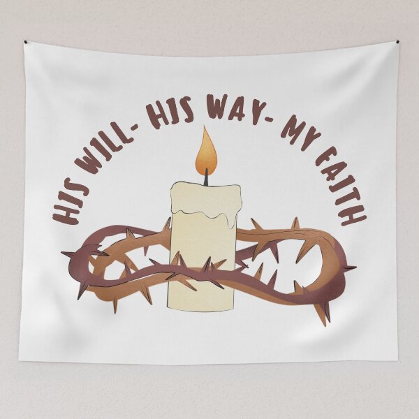Item preview, His Will - His Way - My Faith - Christian Quotes  designed and sold by MoriaStore.