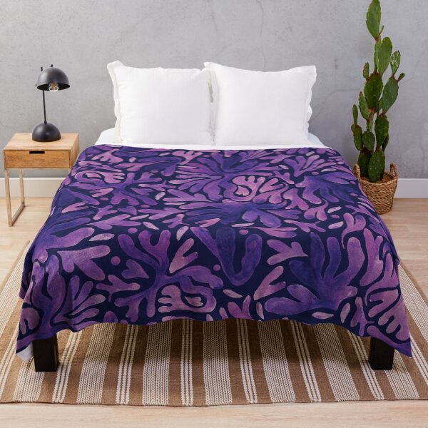 Item preview, Purple version of Abstract watercolor painted pattern with hidden hearts designed and sold by studiodrchicken.