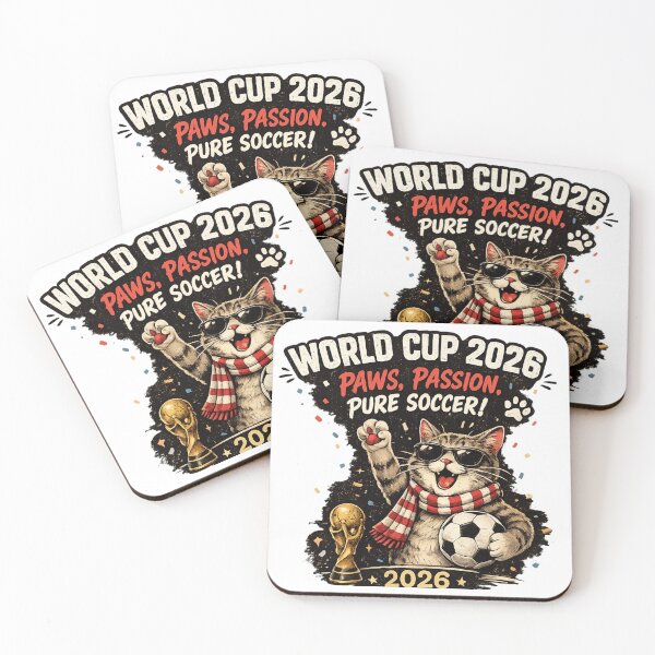 Item preview, World Cup 2026 Funny Cat Soccer Retro Shirt designed and sold by Pawvetica.