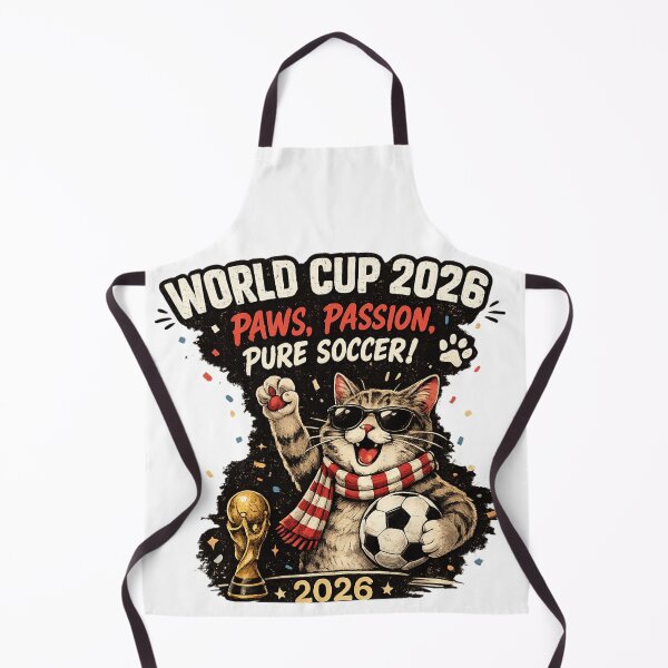 Item preview, World Cup 2026 Funny Cat Soccer Retro Shirt designed and sold by Pawvetica.