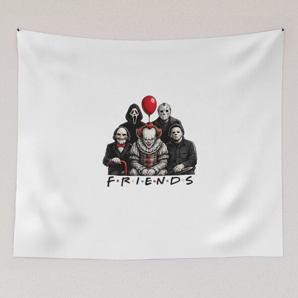 Item preview, Horror Friends Parody Shirt, Retro Slasher Mashup Graphic Tee designed and sold by GhostDawgs.