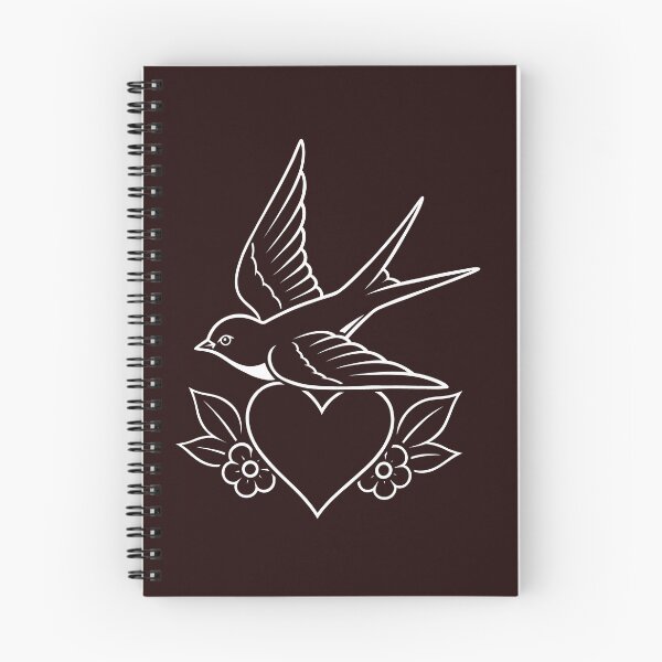 Item preview, Swallow Heart Tattoo Line Art designed and sold by ArtPer-design.