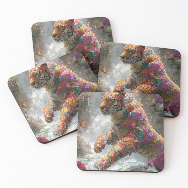 Item preview, Floral Tiger by Waterfall Fantasy designed and sold by Visual Foundry.