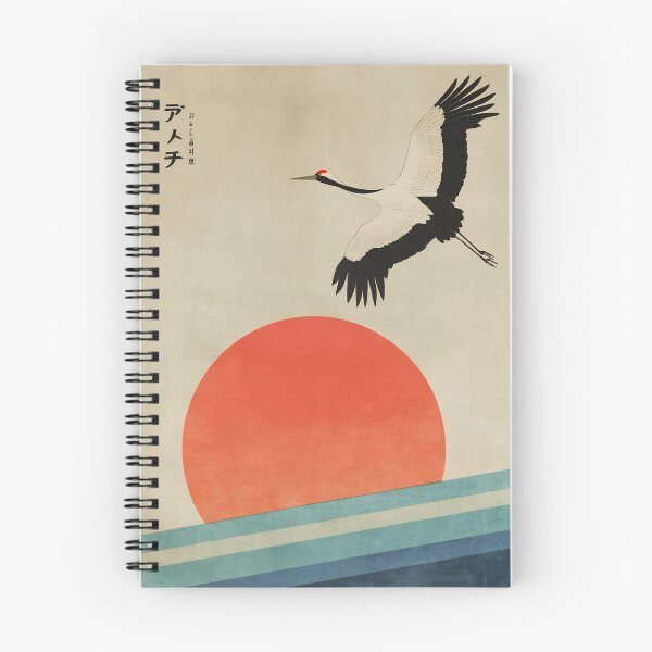 Item preview, Japanese Crane - Japandi Ukiyo e Painting designed and sold by KJNihonDesigner.