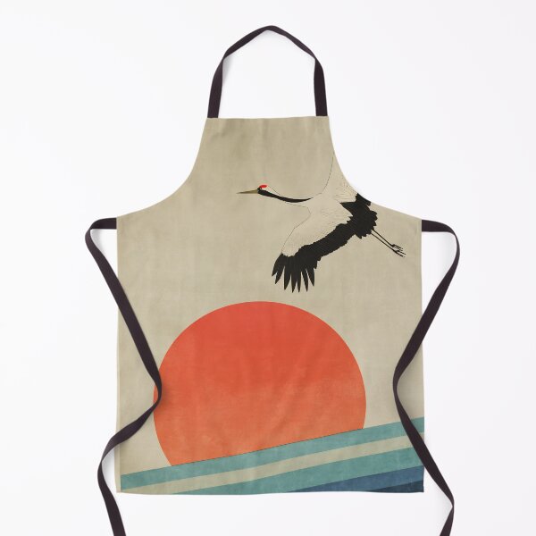 Item preview, Japanese Crane - Japandi Ukiyo e Painting designed and sold by KJNihonDesigner.