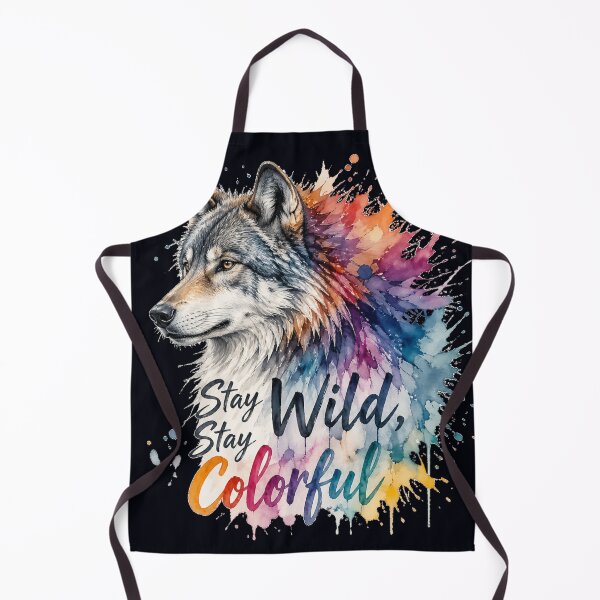 Item preview, Stay Wild Stay Colorful Wolf Shirt – Watercolor Wolf Art designed and sold by Biedroneczka.