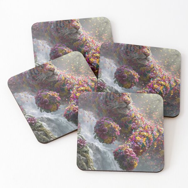 Item preview, Floral Leopard Jungle Waterfall Fantasy designed and sold by Visual Foundry.
