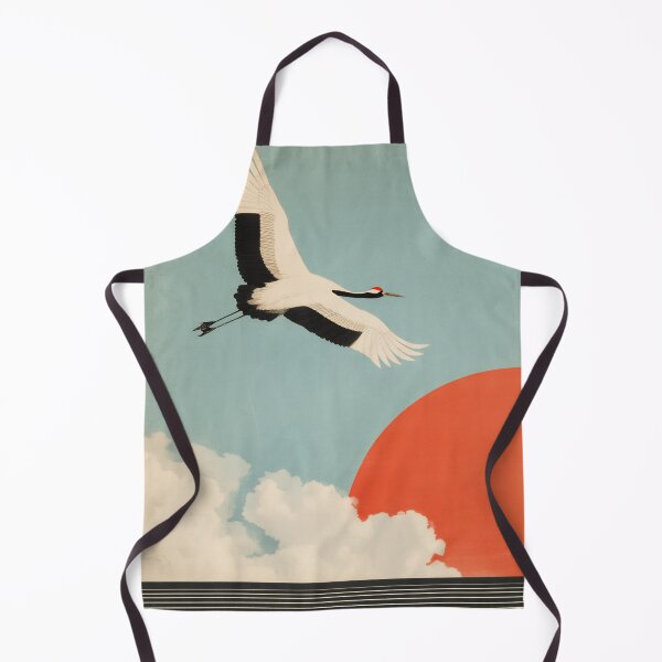 Item preview, Japanese Crane - Japandi Ukiyo e Painting designed and sold by KJNihonDesigner.