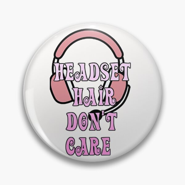 Item preview, Headset Hair - stage Manager - pins stickers and tees designed and sold by Top-show-shirts.
