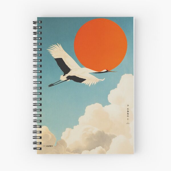 Item preview, Japanese Crane - Japandi Ukiyo e Painting designed and sold by KJNihonDesigner.