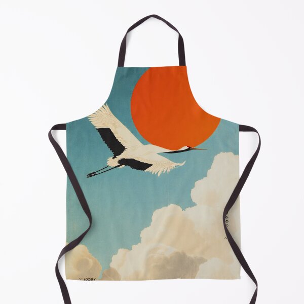 Item preview, Japanese Crane - Japandi Ukiyo e Painting designed and sold by KJNihonDesigner.