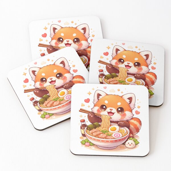 Item preview, Cute Red panda Eating Ramen Gift For Animals Lovers designed and sold by MiraAmiStudio.