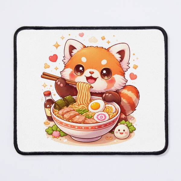 Item preview, Cute Red panda Eating Ramen Gift For Animals Lovers designed and sold by MiraAmiStudio.