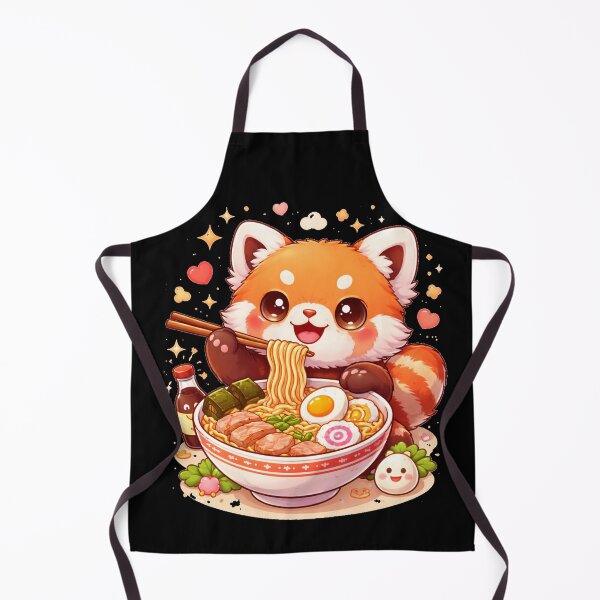 Item preview, Cute Red panda Eating Ramen Gift For Animals Lovers designed and sold by MiraAmiStudio.