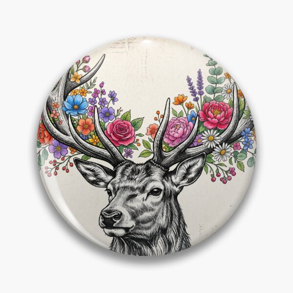 Item preview, Wild dear head with big horns  designed and sold by Jandedan.