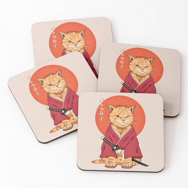 Item preview, Cute Samurai Cat Japanese Warrior designed and sold by Peac7e.