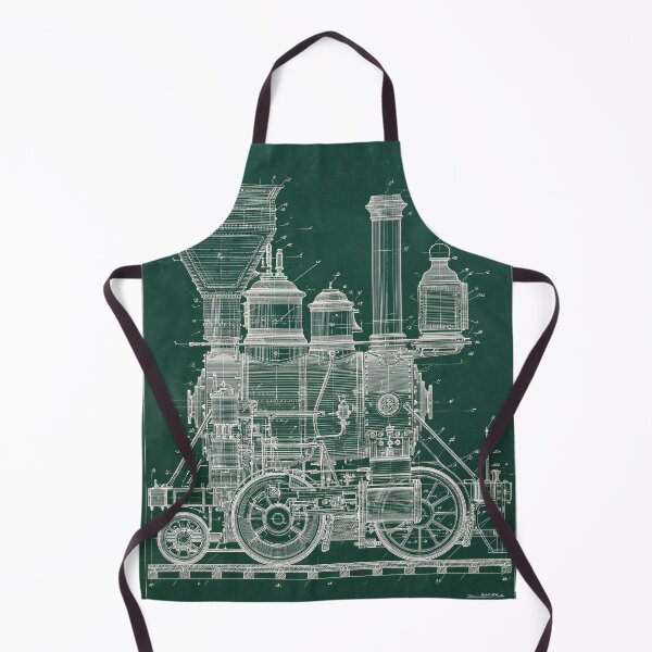 Item preview, Vintage Steam Locomotive Technical Blueprint designed and sold by Visual Foundry.