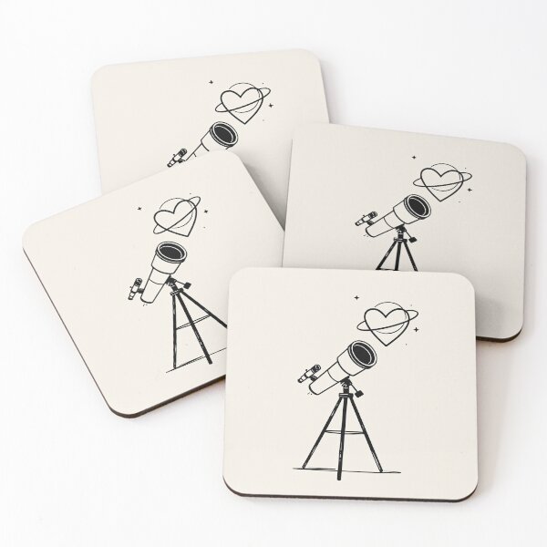 Item preview, Telescope Heart Love Astronomy Line Art designed and sold by Visual Foundry.