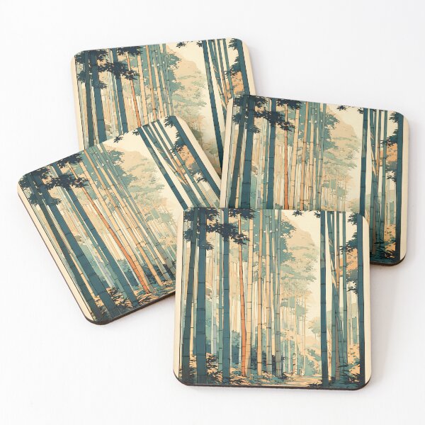 Item preview, Japanese Bamboo Forest - Japandi Ukiyo e Painting designed and sold by KJNihonDesigner.