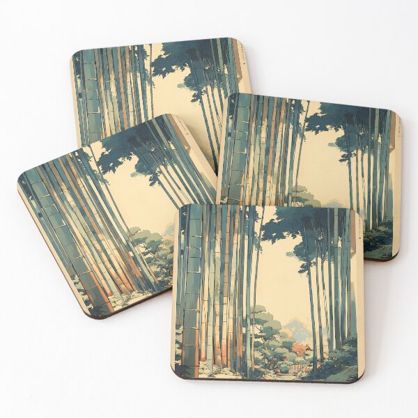 Item preview, Japanese Bamboo Forest - Japandi Ukiyo e Painting designed and sold by KJNihonDesigner.