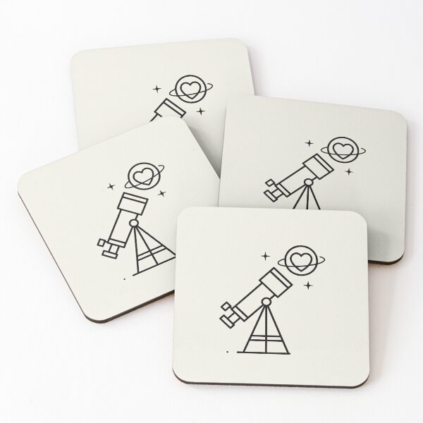 Item preview, Love Planet Telescope Line Art designed and sold by Visual Foundry.