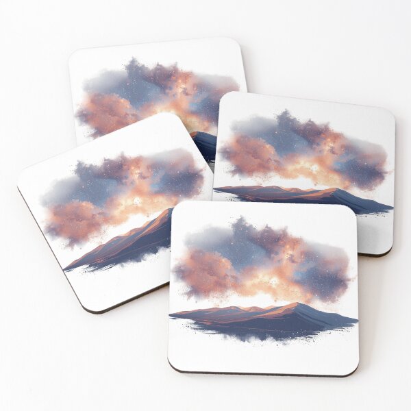 Item preview, Nebula Horizon with Dissolving Hills into Cosmic Dust designed and sold by catcurio.