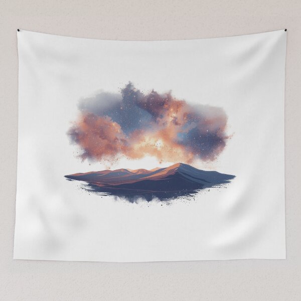 Item preview, Nebula Horizon with Dissolving Hills into Cosmic Dust designed and sold by catcurio.