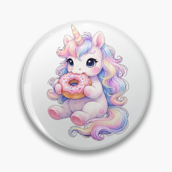 Item preview, Rainbow Unicorn Eating Donut Gift For Unicorn Lovers designed and sold by MiraAmiStudio.
