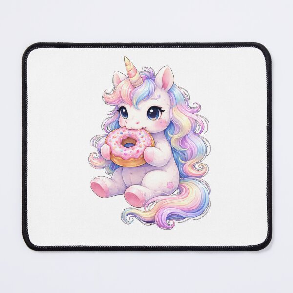 Item preview, Rainbow Unicorn Eating Donut Gift For Unicorn Lovers designed and sold by MiraAmiStudio.