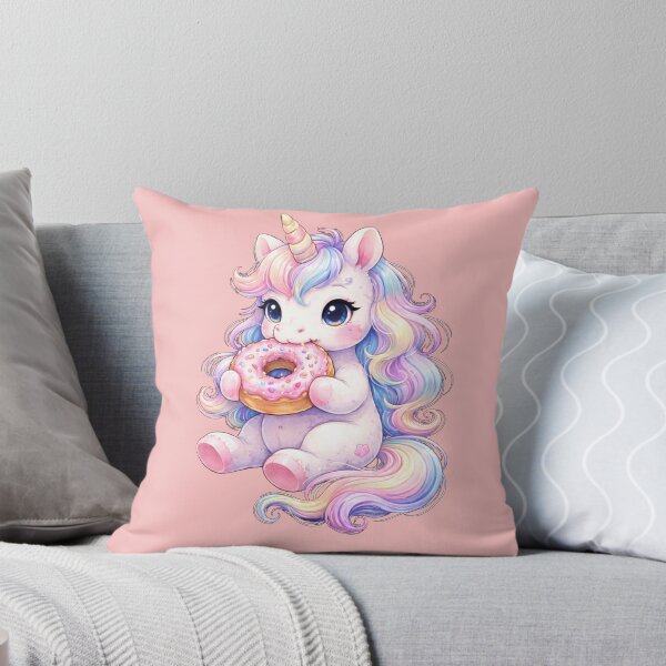 Item preview, Rainbow Unicorn Eating Donut Gift For Unicorn Lovers designed and sold by MiraAmiStudio.