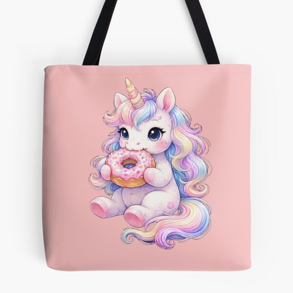 Item preview, Rainbow Unicorn Eating Donut Gift For Unicorn Lovers designed and sold by MiraAmiStudio.