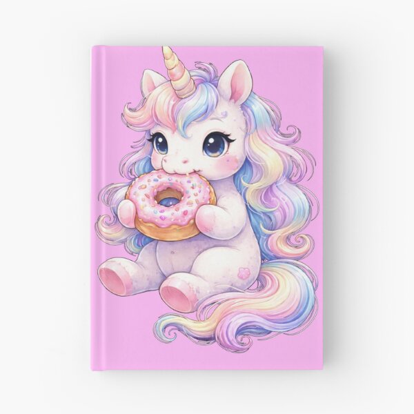 Item preview, Rainbow Unicorn Eating Donut Gift For Unicorn Lovers designed and sold by MiraAmiStudio.