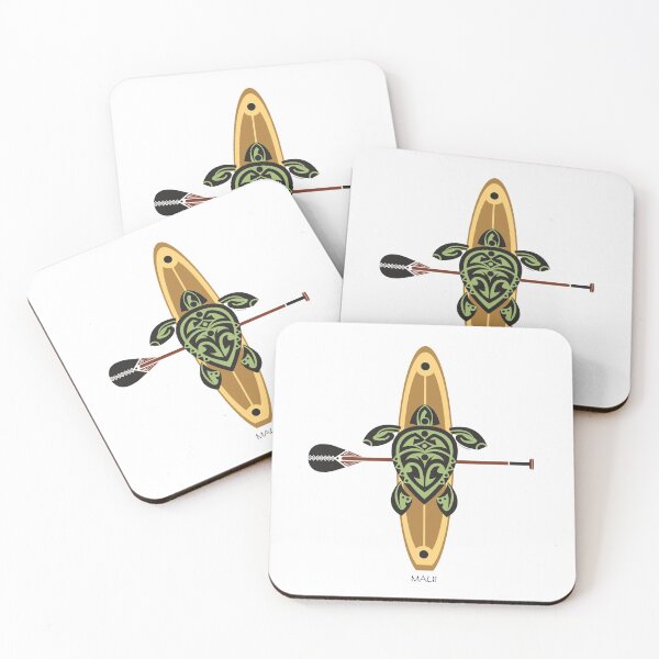 Item preview, Black & Green Tribal Turtle Stand-Up Wave Rider / Maui designed and sold by srwdesign.