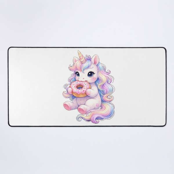 Item preview, Rainbow Unicorn Eating Donut Gift For Unicorn Lovers designed and sold by MiraAmiStudio.