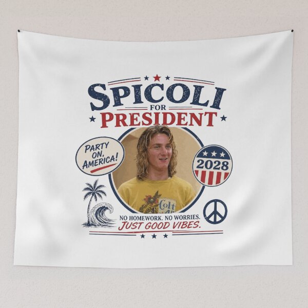 Item preview, Spicoli For President 2028 Vintage Retro Surf Movie Parody T-Shirt designed and sold by GhostDawgs.