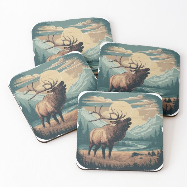 Item preview,  a massive bull elk bugling with head extended forward and slightly upward designed and sold by 123ks.