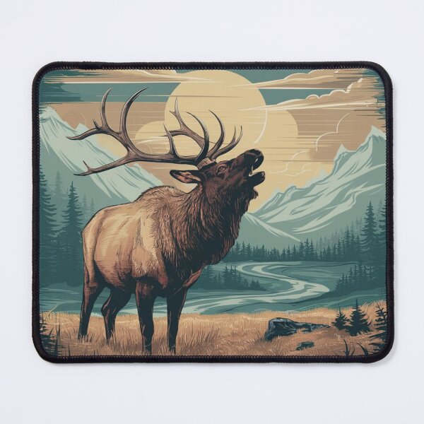 Item preview,  a massive bull elk bugling with head extended forward and slightly upward designed and sold by 123ks.