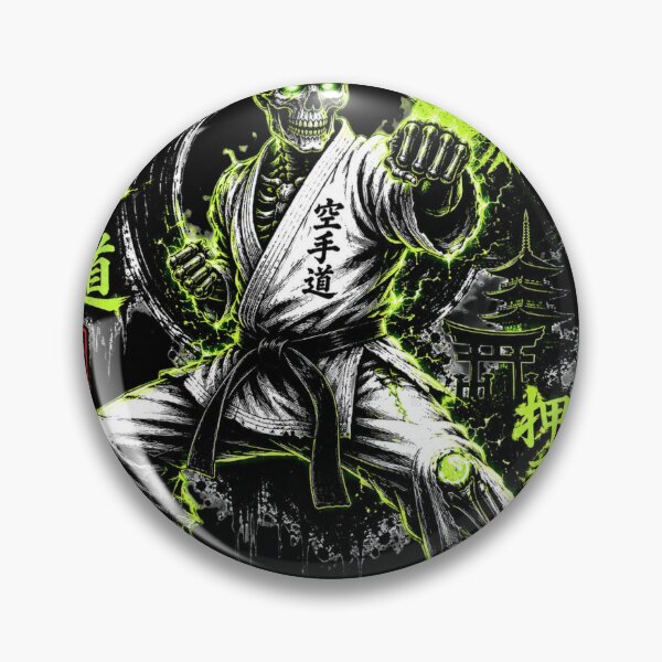 Item preview, Neon Karate Skeleton Black Belt Warrior  designed and sold by redsharkuk.