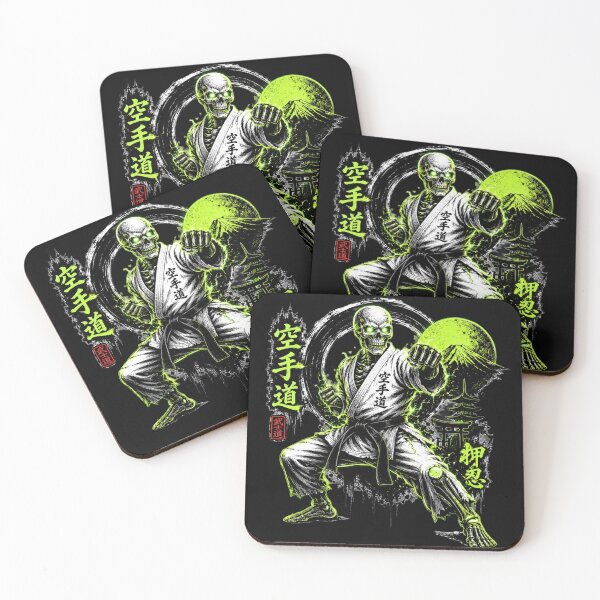 Item preview, Neon Karate Skeleton Black Belt Warrior  designed and sold by redsharkuk.