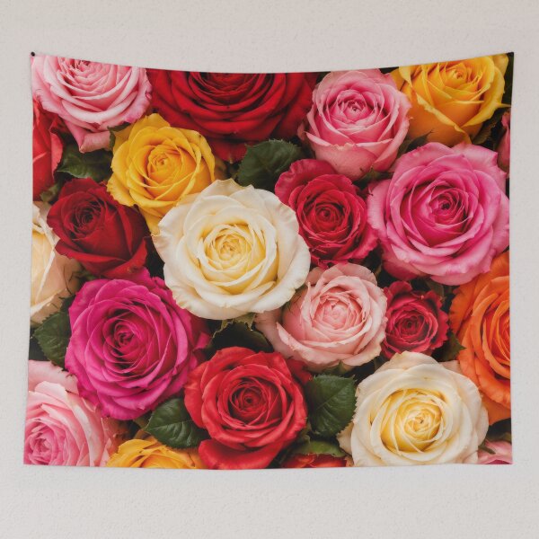 Item preview, Colourful Rose Floral Botanical Pattern Artwork designed and sold by ArtComixHaven.