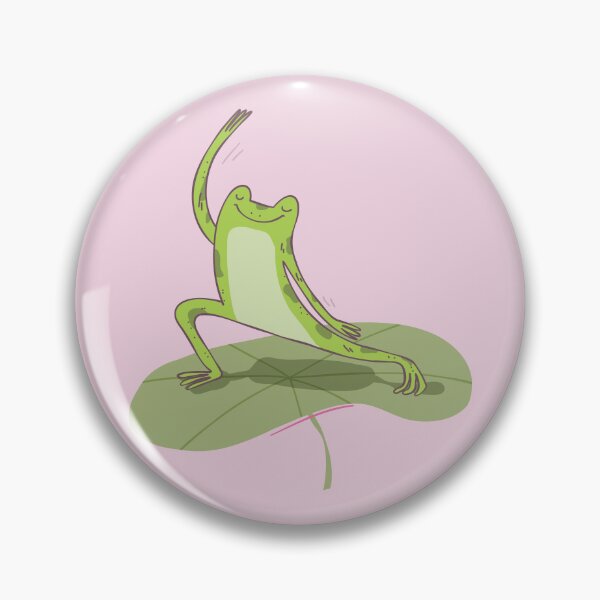 Artikelvorschau, Yoga-Frosch auf Lotusblatt – Niedliche Kawaii-Illustration eines Frosches zur Meditation entworfen und verkauft von anyramagic.