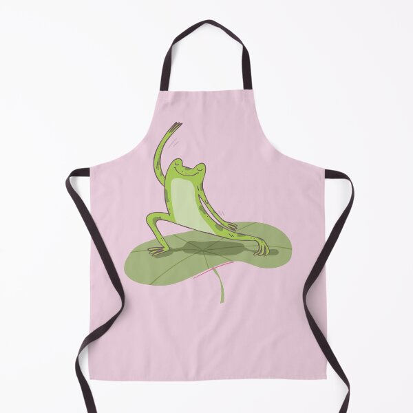 Item preview, Yoga Frog on Lotus Leaf – Cute Kawaii Frog Meditation Illustration designed and sold by anyramagic.