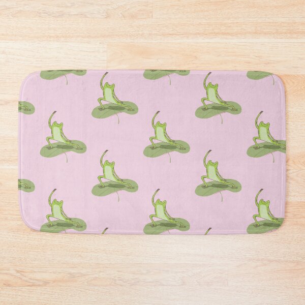 Item preview, Yoga Frog on Lotus Leaf – Cute Kawaii Frog Meditation Illustration designed and sold by anyramagic.