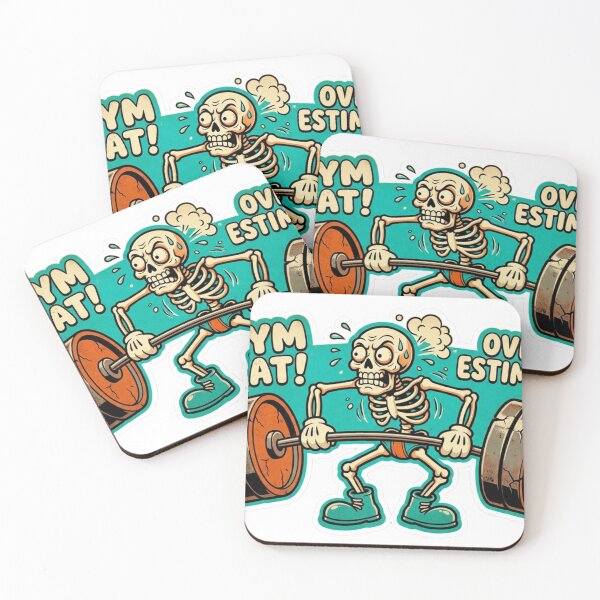 Item preview, Funny Gym Rat Skeleton Lifting Heavy Weights Fitness Sticker designed and sold by JeevanStickers.