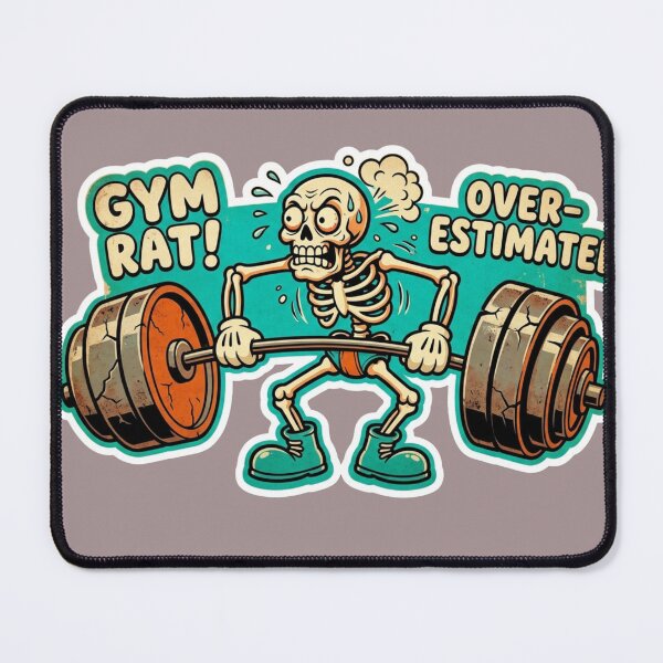 Item preview, Funny Gym Rat Skeleton Lifting Heavy Weights Fitness Sticker designed and sold by JeevanStickers.